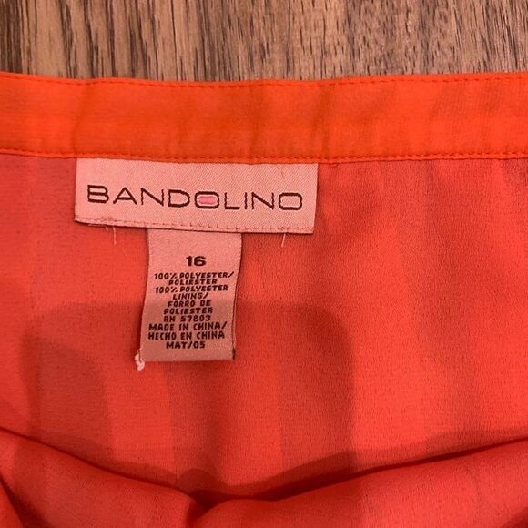 Bandolino Orange/Green Blue Floral Pleated Skirt - Picture 4 of 4